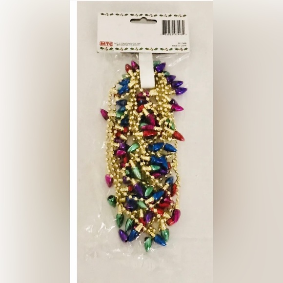 New Christmas 9 Foot Mini Garland Purple Blue Gold Red Pink Purple Green - Picture 5 of 16
